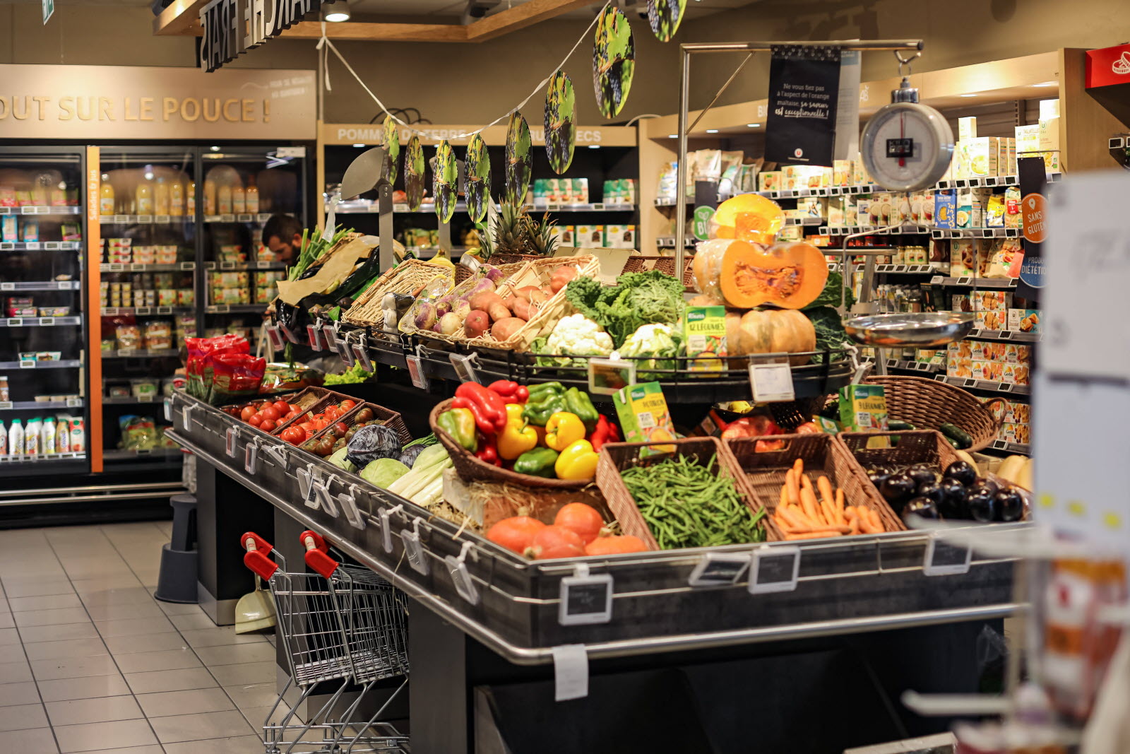 Un marché de produits frais